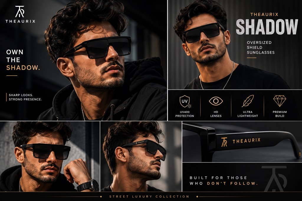 THEAURIX SHADOW™ | Premium Oversized Smart Sunglasses