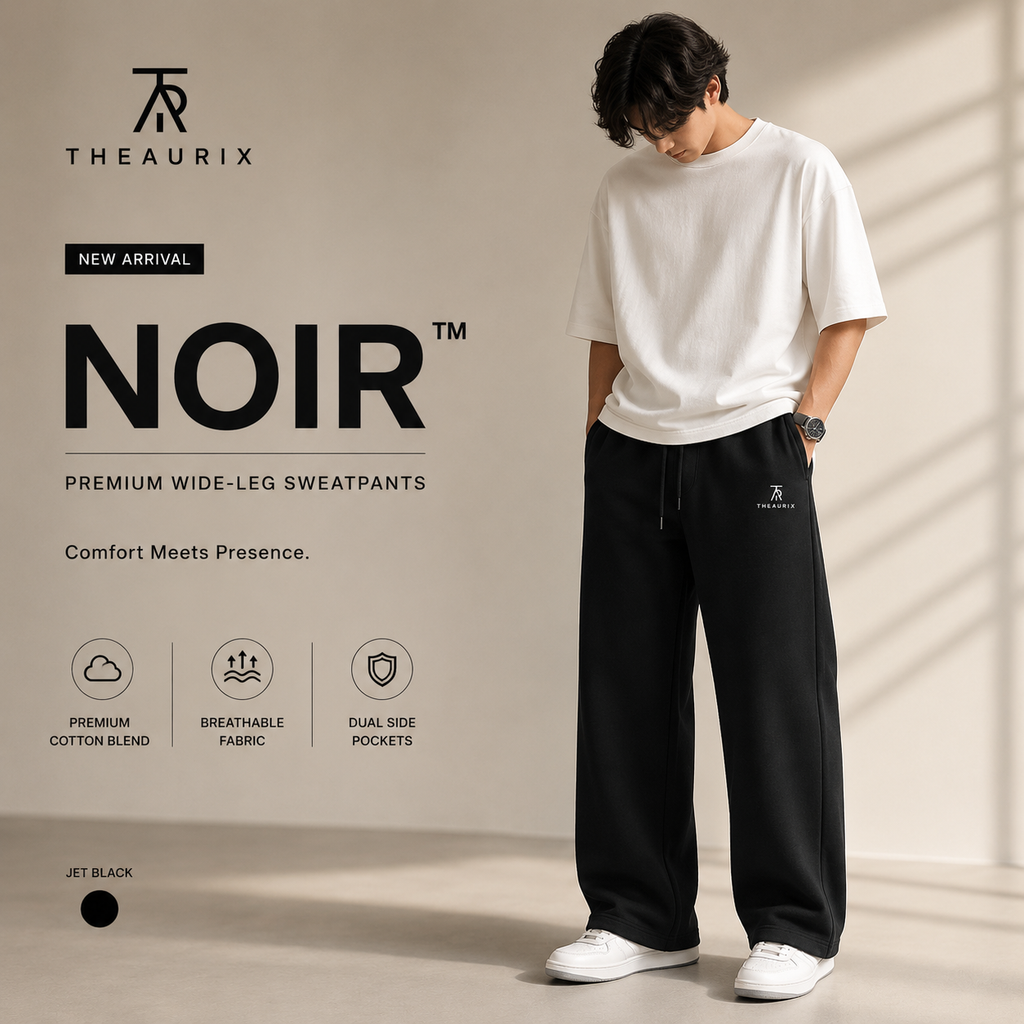 THEAURIX NOIR™ | Premium Wide-Leg Sweatpants