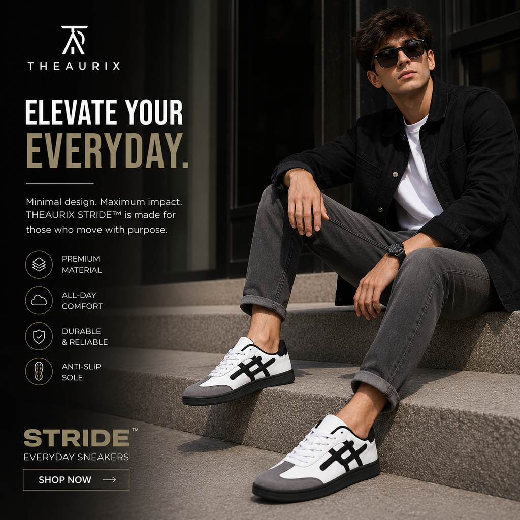 THEAURIX STRIDE™ | Premium Everyday Sneakers.