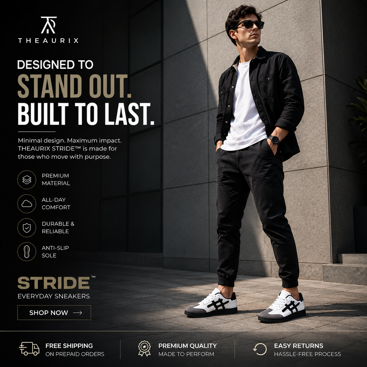 THEAURIX STRIDE™ | Premium Everyday Sneakers.