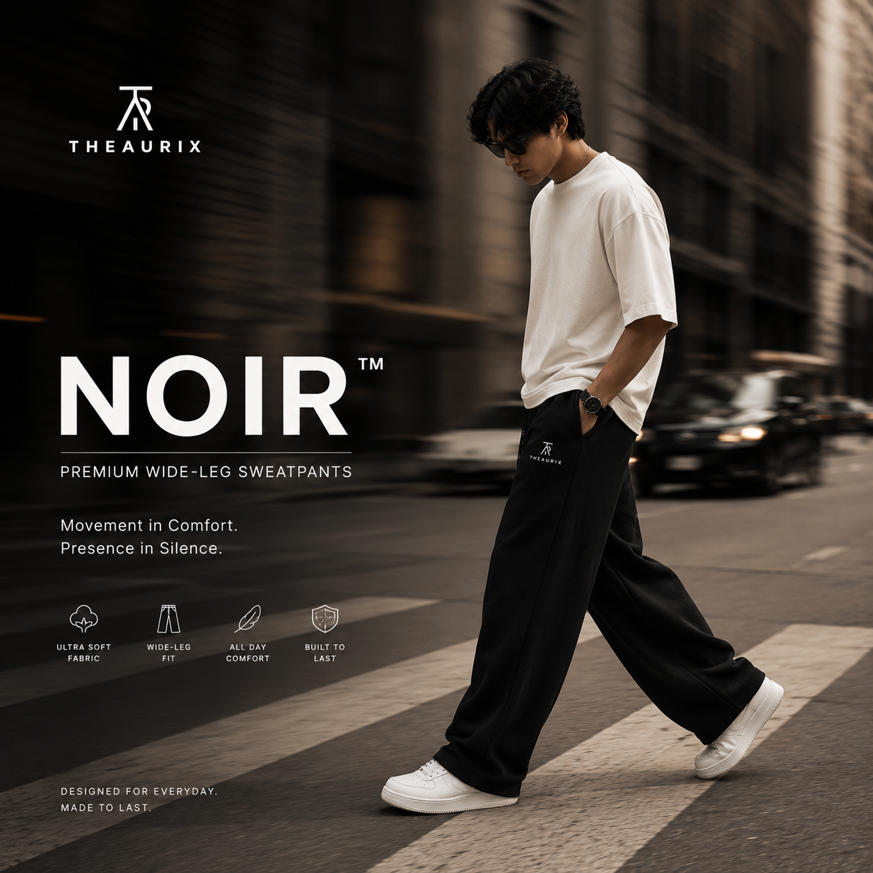 THEAURIX NOIR™ | Premium Wide-Leg Sweatpants