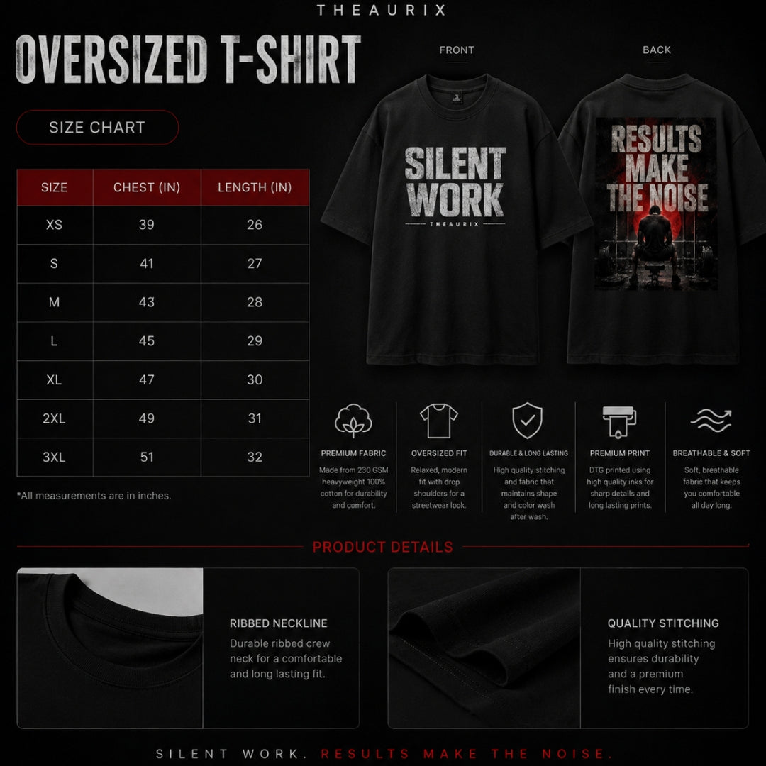 SILENT WORK Oversized Tee