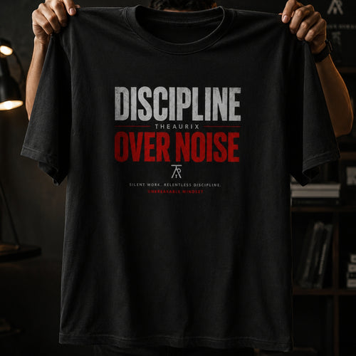DISCIPLINE OVER NOISE Oversized Tee